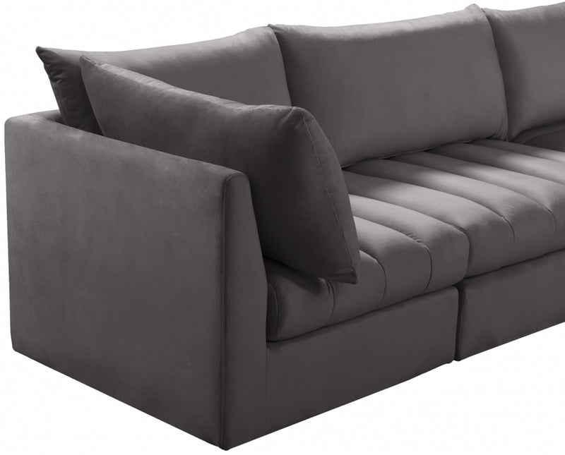 Jacob Velvet Modular 4 Piece Sofa