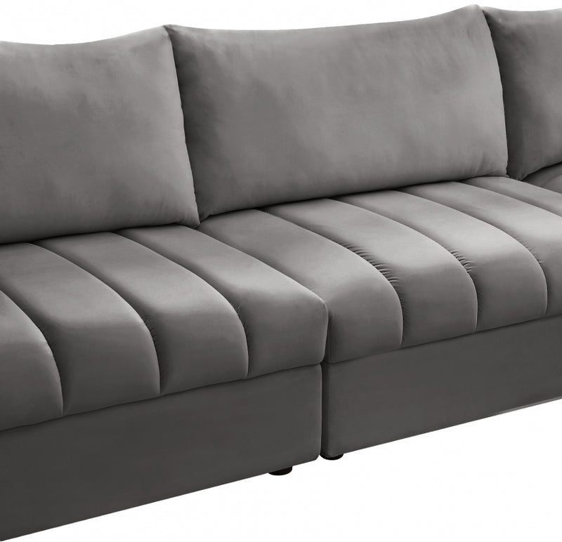 Jacob Velvet Modular 4 Piece Sectional