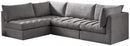 Jacob Velvet Modular 4 Piece Sectional
