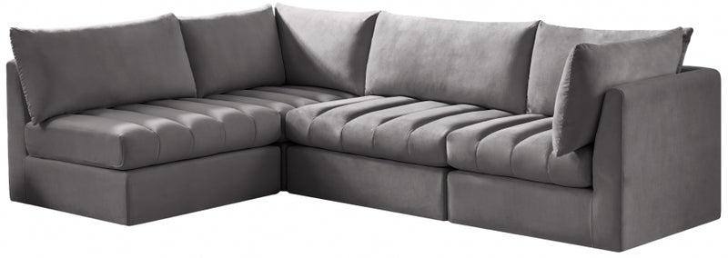 Jacob Velvet Modular 4 Piece Sectional