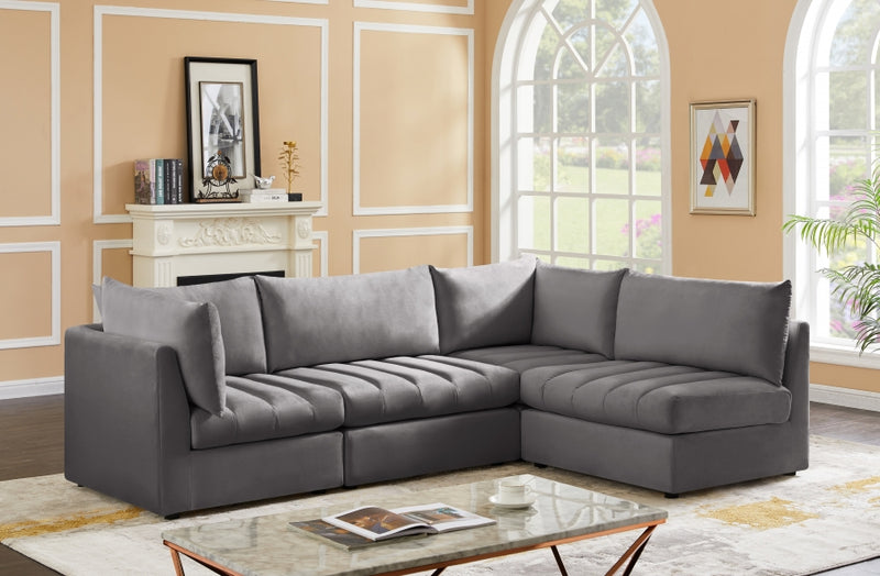 Jacob Velvet Modular 4 Piece Sectional