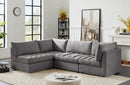 Jacob Velvet Modular 4 Piece Sectional