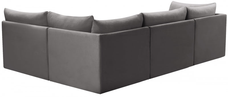 Jacob Velvet Modular 4 Piece Sectional