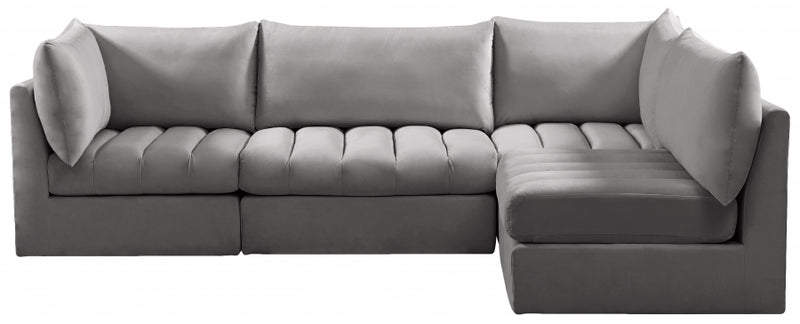 Jacob Velvet Modular 4 Piece Sectional