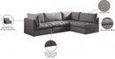 Jacob Velvet Modular 4 Piece Sectional