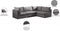 Jacob Velvet Modular 4 Piece Sectional