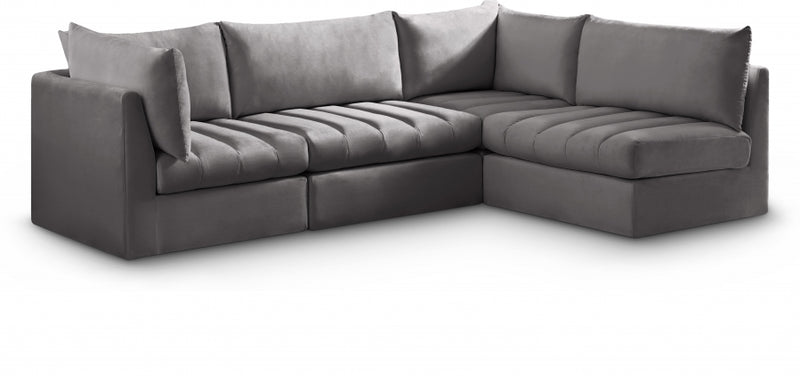 Jacob Velvet Modular 4 Piece Sectional