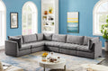 Jacob Velvet Modular 6 Piece Sectional