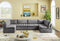 Jacob Velvet Modular 6 Piece Sectional
