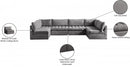 Jacob Velvet Modular 6 Piece Sectional