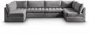 Jacob Velvet Modular 6 Piece Sectional