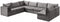 Jacob Velvet Modular 7 Piece Sectional