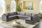 Jacob Velvet Modular 7 Piece Sectional