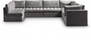 Jacob Velvet Modular 7 Piece Sectional