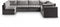 Jacob Velvet Modular 7 Piece Sectional