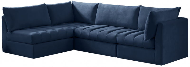 Jacob Velvet Modular 4 Piece Sectional