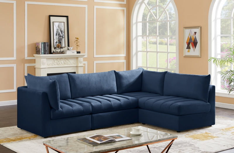 Jacob Velvet Modular 4 Piece Sectional