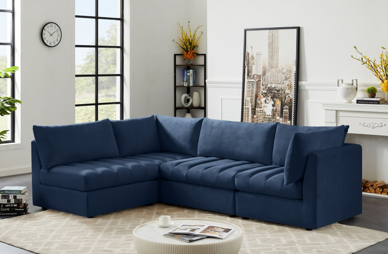 Jacob Velvet Modular 4 Piece Sectional