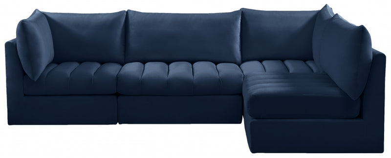 Jacob Velvet Modular 4 Piece Sectional