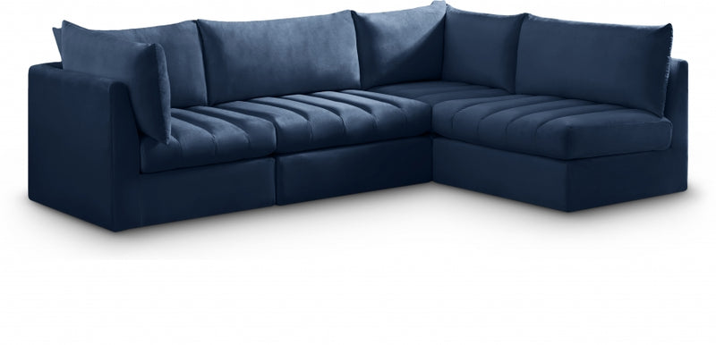Jacob Velvet Modular 4 Piece Sectional