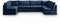 Jacob Velvet Modular 6 Piece Sectional