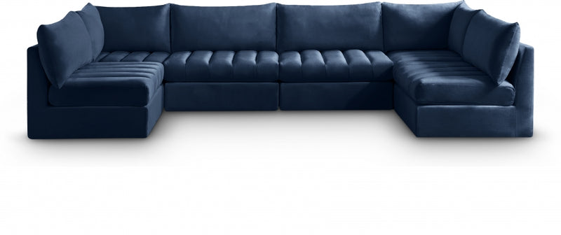 Jacob Velvet Modular 6 Piece Sectional