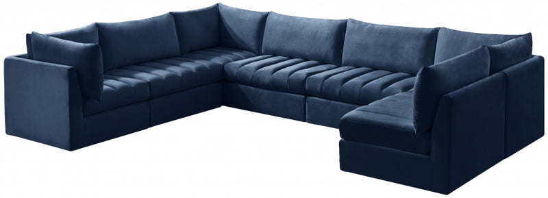 Jacob Velvet Modular 7 Piece Sectional