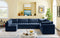 Jacob Velvet Modular 7 Piece Sectional