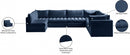 Jacob Velvet Modular 7 Piece Sectional
