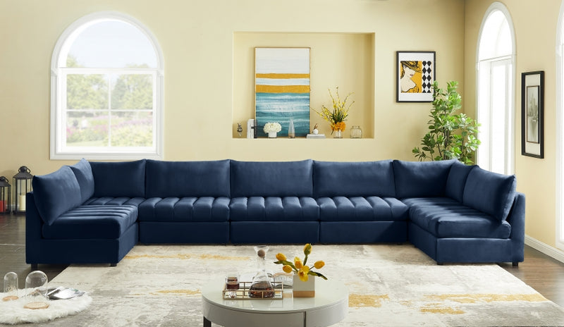 Jacob Velvet Modular 7 Piece Sectional