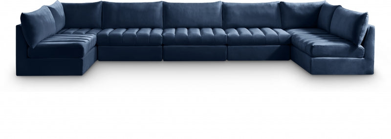 Jacob Velvet Modular 7 Piece Sectional