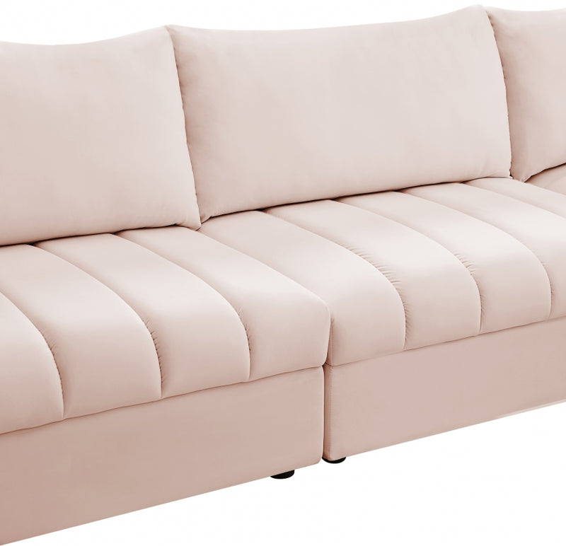 Jacob Velvet Modular 4 Piece Sectional