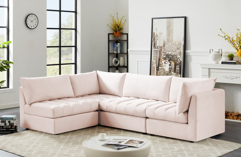 Jacob Velvet Modular 4 Piece Sectional