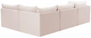 Jacob Velvet Modular 4 Piece Sectional