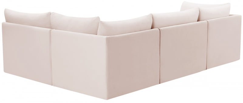 Jacob Velvet Modular 4 Piece Sectional