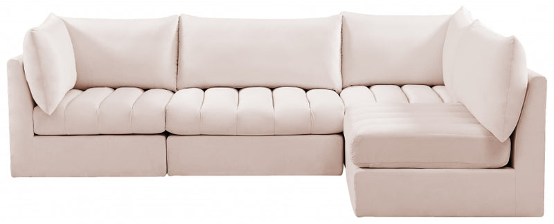 Jacob Velvet Modular 4 Piece Sectional