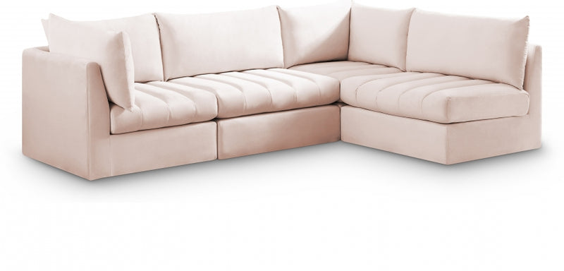 Jacob Velvet Modular 4 Piece Sectional
