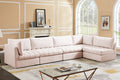 Jacob Velvet Modular 5 Piece Sectional