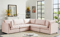 Jacob Velvet Modular 5 Piece Sectional