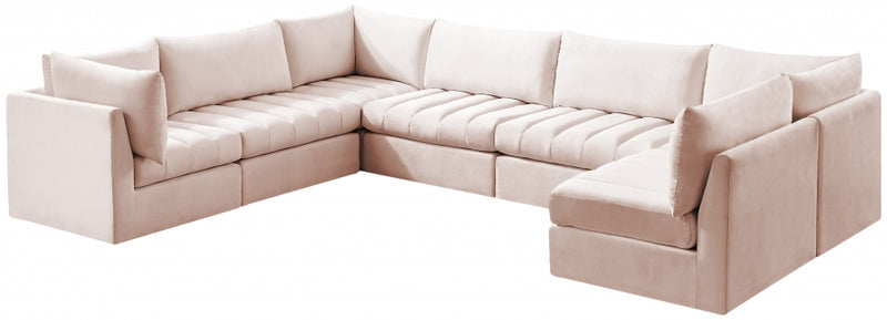 Jacob Velvet Modular 7 Piece Sectional