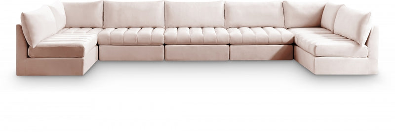 Jacob Velvet Modular 7 Piece Sectional