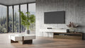 Modrest Makai Modern Walnut & Black Square Coffee Table