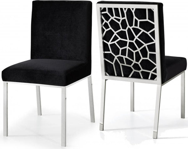 Opal Velvet Dining Chair Chrome - Set Of 2