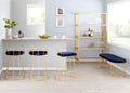 Canary Counter Stool Gold Metal - Set Of 2