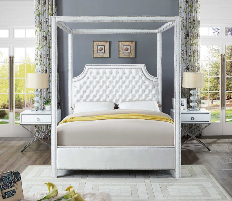 Rowan Velvet Canopy Bed