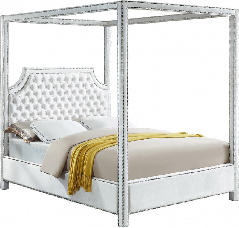 Rowan Velvet Canopy Bed