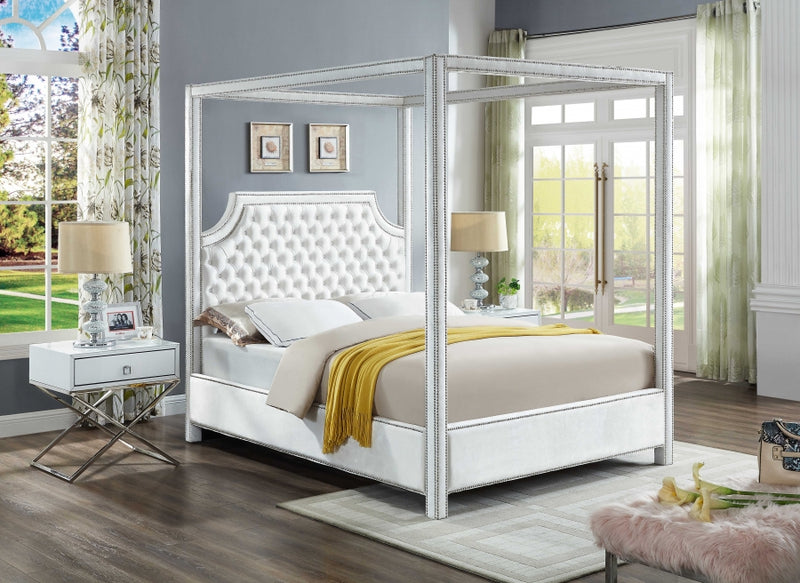 Rowan Velvet Canopy Bed