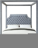 Rowan Velvet Canopy Bed