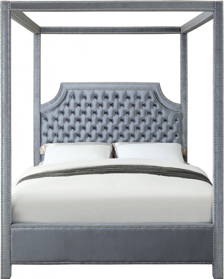 Rowan Velvet Canopy Bed