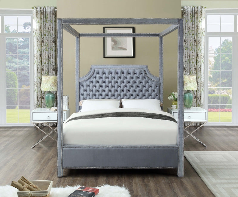 Rowan Velvet Canopy Bed